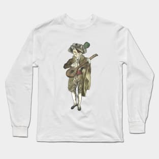 Pirate Musician Cat Long Sleeve T-Shirt